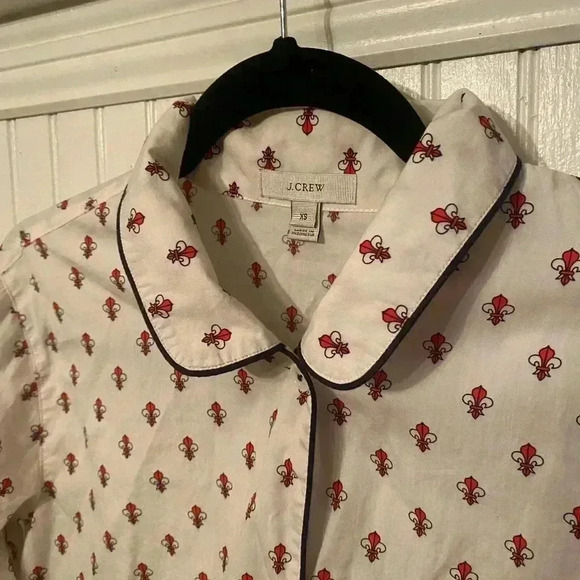 J. Crew fleur-de-Lis pajama top - Picture 3 of 3